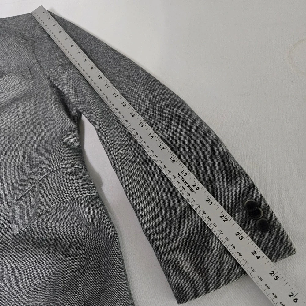 Banana Republic Blazer Mens 38S Gray Tailored Fit Italian Sport Coat Suit Jacket